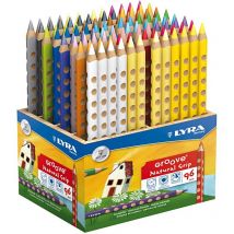 Crayons De Couleur Groove, L : 18 Cm, Mine 4.25 Mm, Ass. De Couleurs, 96 Pièces/ 1 Pq. - Lyra