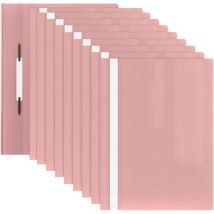 10 Classeurs De Rapport A4- 10 Classeurs De Présentation A4 En Polypropylène- Rose Pastel- Acropaq - Acropaq