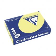 Lot De 5 Ramettes De 500 Feuilles De Papier 80g A4 Certifié Fsc Jonquille Clairefontaine - Clairefontaine