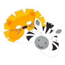 Masque Pour Enfant Animaux De La Jungle 2 Pièces - Megacrea DIY