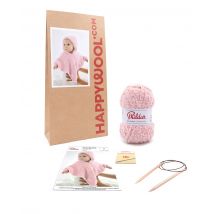 Kit Tricot Poncho Layette Benjamin Rosee 6m - Phildar