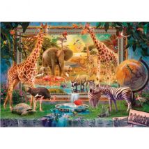 Puzzle De Retour De La Savane : Elephant Zebre Girafe Tortue 4000 Pieces - Collection Animaux Savages - Educa 19285 - Educa