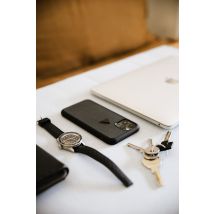 Coque De Téléphone Noire Sertie De Pierres Fines - Iphone 14 - Carbone