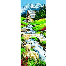 Canevas Antique L'Agneau 25x60cm - SEG