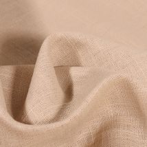Tissu Ramie Lin Uni Beige - Au Mètre - Craftine