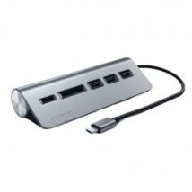 Satechi Hub Type-c Vers Usb 3.0 5gbps Avec Lecteurs De Carte Sd/micro Gris Foncé