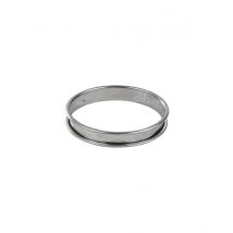 Cercle À Tarte - Inox - Bords Roulés - Épaisseur 4/10ème - Ø160 Mm H20 Mm - Gobel