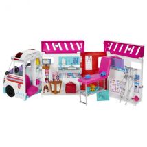 Coffret Barbie Ambulance Et Clinique - Vehicule Medical 2 En 1 - Mattel - Hkt79 - Barbie