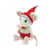 Kit Crochet Souris De Noël - Amigurumi Hardicraft Rouge