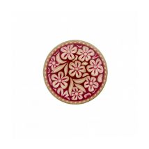 Bouton Métal Motif Floraux 23mm À Queue - Prym Bordeaux Rouge