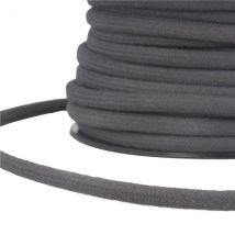 Bobine 20m Cordon Coton Gris Foncé 8mm - My mercerie