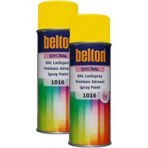 2 Bombes De Peinture Belton Spectral Ral1016 Jaune Soufre 400ml