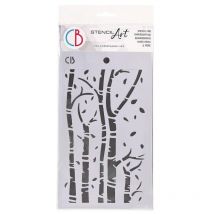 Pochoir Plastique Souple Réutilisable 24 X 14.5 Cm Ciao Bella Birch Trees 57 - CIAO BELLA