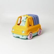 Camion Poubelle Multicolore - En Plastique Recyclé & Made In France - Jaune - LE JOUET SIMPLE