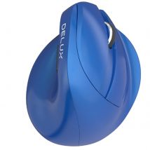 Souris Ergonomique Verticale Sans Fil Rechargeable Avec Boutons De Navigation Bleu Yonis - Yonis