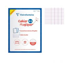 Cahier - 17x22(cm) - Grands Carreaux - 48 Pages - Couverture En Carton - Sans Spirale - Clairefontaine