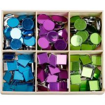 Mosaïques Miroirs, Dim. 15 Mm, Ép. 2 Mm, 300 Pièces/ 1 Pq. - CC Hobby