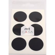 Masking Tape - Masking Tape Mt Casa Seal Sticker Rond En Washi Noir - Black - MT Masking Tape