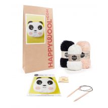 Kit Tricot Grand Coussin Panda Multi Couleurs Tu - Pingouin