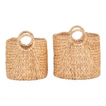 2 Paniers Ronds En Jacinthe D'Eau - Youdoit