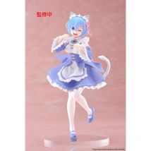 Re:zero Starting Life In Another World Coreful - Statuette Rem Cat Maid Ver. Renewal 18 Cm - Taito