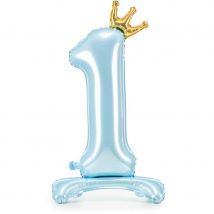 Ballon Debout - Chiffre 1 Bleu - PartyDeco