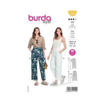 Patron Burda 5902 - Pantalons Droits Avec Des Poches Du 34 Au 44 (fr) Taille N°fr 34-44