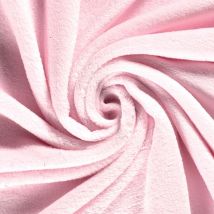 Tissu Doudou Uni Rose Poudré - Au Mètre - Craftine