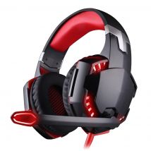 Casque Gaming Usb Ordinateur 7.1 Surround Led Boutons De Contrôle Rouge Yonis - Yonis