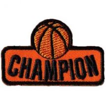 Ecusson Thermocollant Champion Basket 5x3.5cm - My mercerie