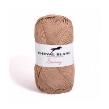Pelote De Coton À Tricoter Sunny Uni - Cheval Blanc - Ppsc 205 Marron - Cheval Blanc