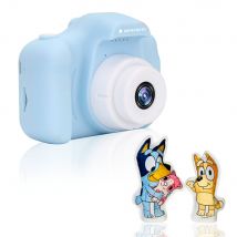 Coffret Mini Appareil Photo Et Vidéo Enfant Bleu - Agfaphoto X Coloriage Bluey - Ara Creative - Agfa Photo