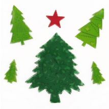 Décoration Noel Fenêtre Gelly Vitrostatic Sapin Étoile - Megacrea DIY