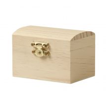 Coffre De Pirate En Bois 6 X 8,5 X 6 Cm