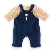 T-shirt Et Salopette Marine Pour Poupon 42 Cm - Corolle