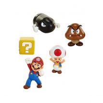 World Of Nintendo - Pack 5 Figurines Super Mario New Bros. U Acorn Plains 6 Cm - Jakks Pacific