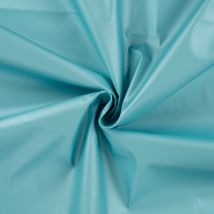 Tissu Imperméable Métallisé Uni Bleu Ciel - Au Mètre - Craftine