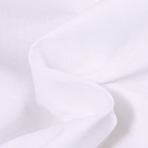 Tissu Toile Coton Lin Enduit Uni Blanc - Craftine