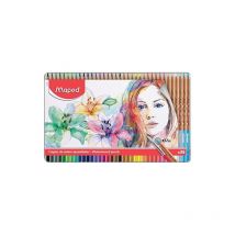 Maped Crayon De Couleur, Aquarellable, Étui De 36 En Métal