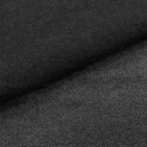 Tissu Molleton Sweat Uni Noir - Craftine