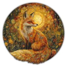 Renard Doré - Puzzle En Bois - Boite En Carton - Creatifwood