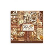Pochette De 10 Feuilles Recto Verso Stamperia Coffee And Chocolate Scrapbooking