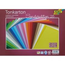 Papier Cartonné 35x25 Cm 220g 25 Couleurs Assorties - Bringmann