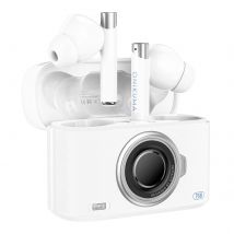 Ecouteurs Bluetooth Sans Fil 5.3 Marron Longue Autonomie Chargement Rapide Blanc Yonis - Yonis