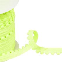 Bobine 25m Élastique À Pompons Vert Fluo 13mm - MyMercerie
