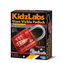 4m kidzlabs: Cadenas Transparent Géant 15cm, Avec Des Instructions Détaillées, boîte 17x22x6cm, 5+ - Version Anglaise