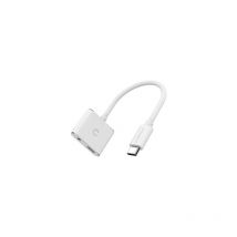 Cygnett Adaptateur Audio Usb-c Vers Jack 3.5mm Et Charge Usb-c Pd Série Essentials Blanc - Cygnett