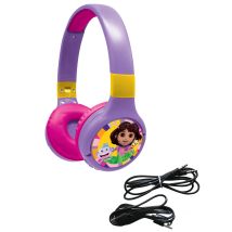 Casque 2 En 1 Bluetooth Et Filaire Confortable Et Pliable Avec Limitation De Son, Design Dora - Lexibook