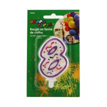 Bougie Anniversaire Chiffre 8 - Darda