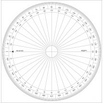 Rapporteur Cercle Entier Degrés Ø 25 Cm - Graphoplex